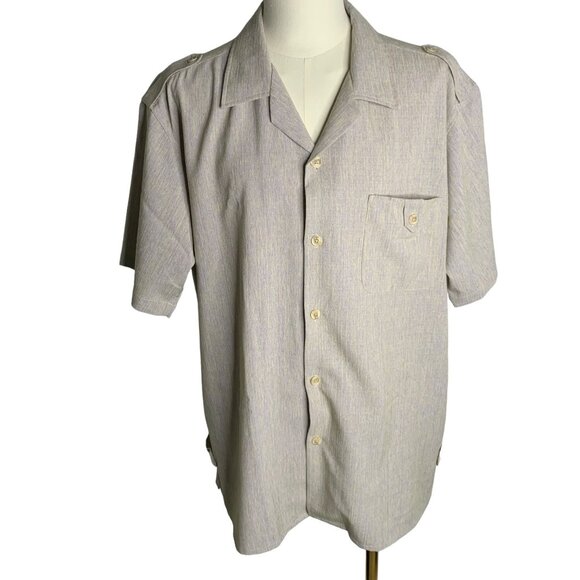 Johnny Klass Other - Johnny Klass Button Up Rockabilly Shirt XL Purple Yellow Camp Short Sleeves